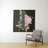 Gepersonaliseerde aangepaste uw kunstwerkfoto Teks Wandkleed (In Situ (horizontaal))