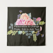 Gepersonaliseerde aangepaste uw kunstwerkfoto Teks Wandkleed (Voorkant)