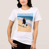Gepersonaliseerde Aangepaste Uw Mam Foto Beste Mam Tri-Blend Shirt (Voorkant)