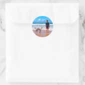 Gepersonaliseerde Aangepaste Uw Pet Photo Sticker (Tas)