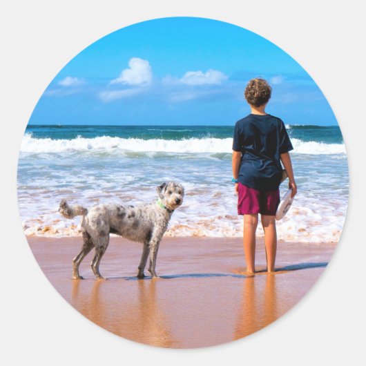 Gepersonaliseerde Aangepaste Uw Pet Photo Sticker (Voorkant)
