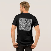 Gepersonaliseerde Aangepaste Uw QR-code Scan Info  Tri-Blend Shirt (Achterkant volledig)