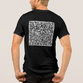 Gepersonaliseerde Aangepaste Uw QR-code Scan Info  Tri-Blend Shirt (Achterkant)