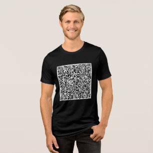 Gepersonaliseerde Aangepaste Uw QR-code Scan Info  Tri-Blend Shirt