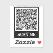Gepersonaliseerde Aangepaste Uw QR Code Sticker Sj (Vel)