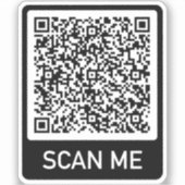 Gepersonaliseerde Aangepaste Uw QR Code Sticker Sj (Voorkant)