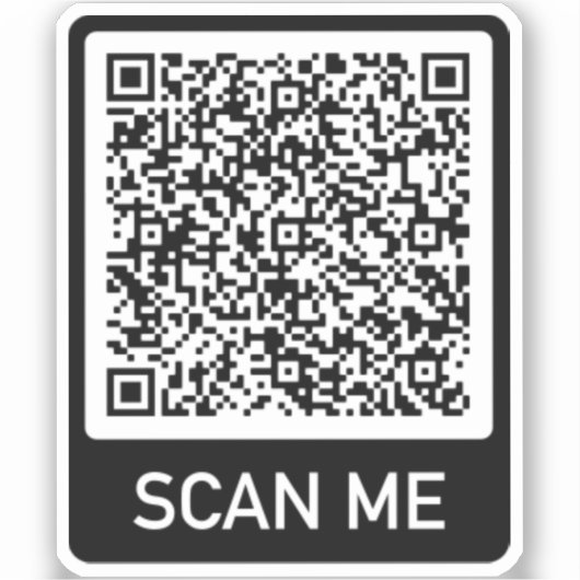 Gepersonaliseerde Aangepaste Uw QR Code Sticker Sj (Voorkant)