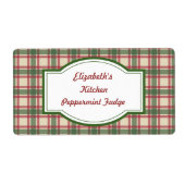 Gepersonaliseerde aangepaste vakantie geplakt cade etiket (Voorkant)