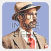 Gepersonaliseerde aangepaste vierkante Stickers (Voorkant)