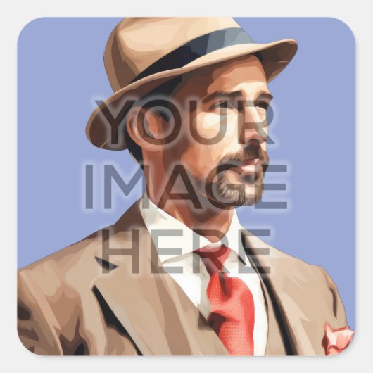 Gepersonaliseerde aangepaste vierkante Stickers (Voorkant)