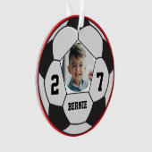 Gepersonaliseerde aangepaste voetbalspeler sportte ornament (voorkant)