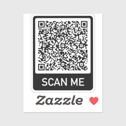Gepersonaliseerde Aangepaste Voorbeeld QR Code Sti Sticker (Vel)