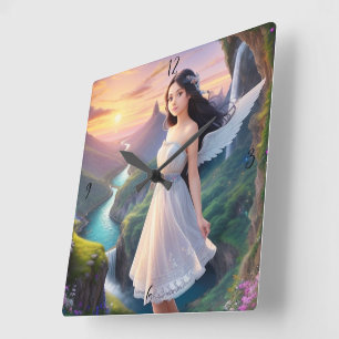 Gepersonaliseerde aangepaste wandklok Angel Prince