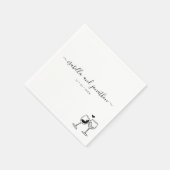 Gepersonaliseerde aangepaste wijn proeven thema se servet (Hoek)