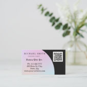 Gepersonaliseerde Aangepaste Zakelijke QR Code Log Visitekaartje (Staand voorkant)