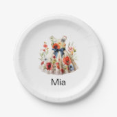 Gepersonaliseerde Aankleden Verjaardagsfeestje II Papieren Bordje (Voorkant)