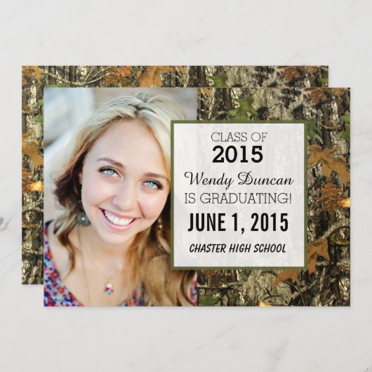 Gepersonaliseerde aankondiging van camouflage afst (Voorkant / Achterkant)