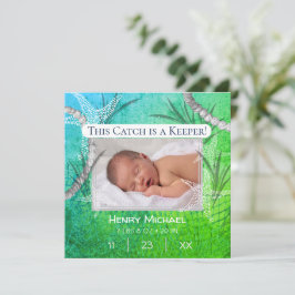 Gepersonaliseerde Aankondiging van Nieuwe Baby Vis