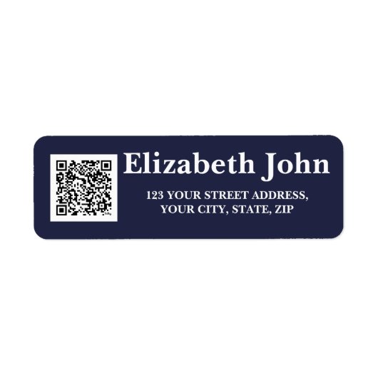 Gepersonaliseerde aanpasbare moderne minimalistisc etiket (Voorkant)