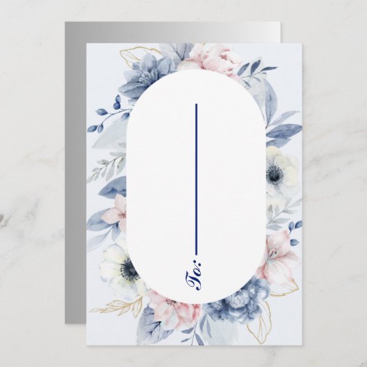 Gepersonaliseerde aanrakingen bruiloft envelop kaart (Voorkant / Achterkant)