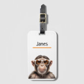 Gepersonaliseerde Aap Bagagelabel (Voorkant (verticaal))