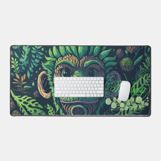 Gepersonaliseerde aap Desk Mat (Keyboard & Muis)