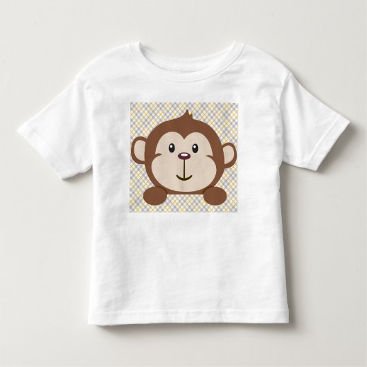 Gepersonaliseerde aap Toddler T-Shirt, wit Kinder Shirts (Voorkant)