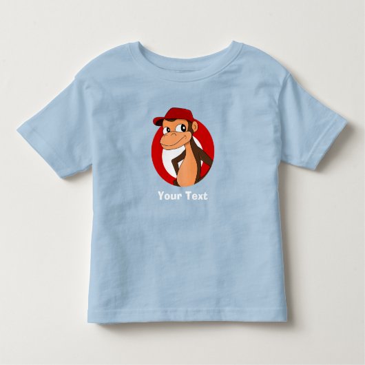 Gepersonaliseerde aapse cartoon voor peuter-t-shir kinder shirts (Voorkant)