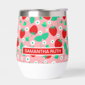 Gepersonaliseerde aardbei en Daisy Flowers Schatti (Links)