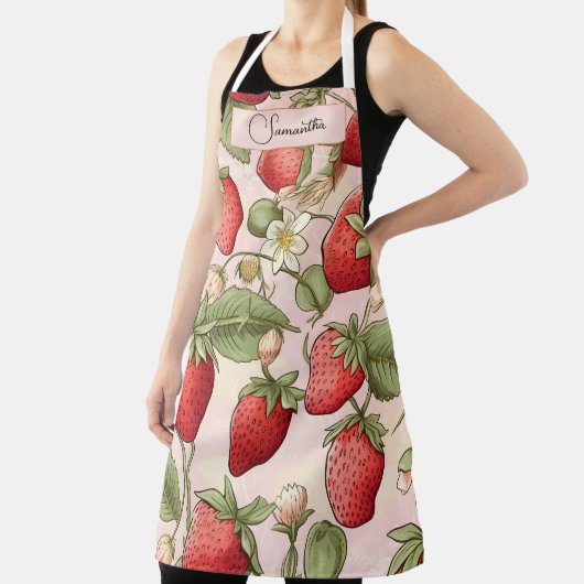 Gepersonaliseerde Aardbei Schort Fruit Design (Insitu)