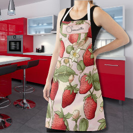Gepersonaliseerde Aardbei Schort  Fruit Design