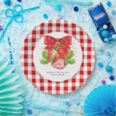 Gepersonaliseerde Aardbei Thema Verjaardag Schatti Papieren Bordje (Feest)