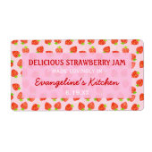  gepersonaliseerde aardbeienjampot etiket (Voorkant)