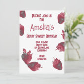 Gepersonaliseerde aardbeienverjaardag kaart (Staand voorkant)