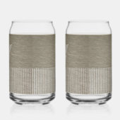 Gepersonaliseerde aardse bruine kaki set blikvorm glas (Links)