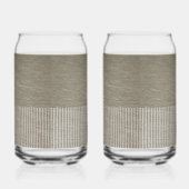 Gepersonaliseerde aardse bruine kaki set blikvorm glas (Rechts)