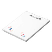 GEPERSONALISEERDE ABC 123 Post-it notities Notitieblok (Linkerzijde)