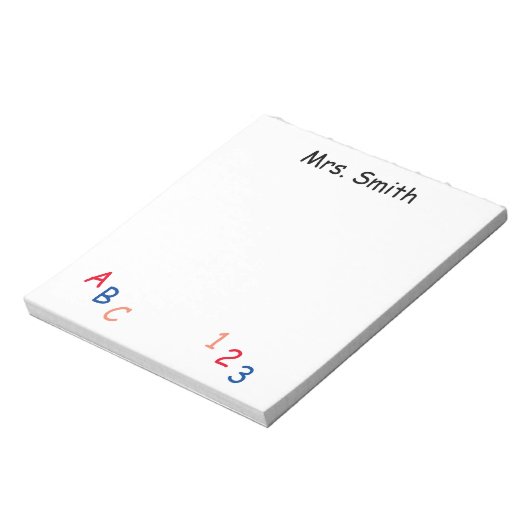 GEPERSONALISEERDE ABC 123 Post-it notities Notitieblok (Linkerzijde)