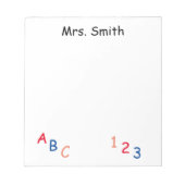 GEPERSONALISEERDE ABC 123 Post-it notities Notitieblok (Voorkant)