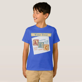 Gepersonaliseerde ABC-leerschool T-shirt