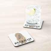 Gepersonaliseerde Abrit Golden Doodle Bier Onderzetter (Rechterzijde)