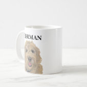Gepersonaliseerde Abrit Golden Doodle Koffiemok (Voorkant links)