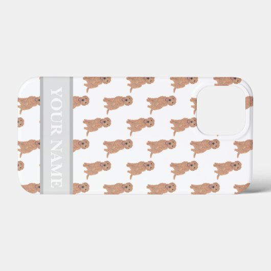 Gepersonaliseerde Abrit Red Golden Doodle Case-Mate iPhone Case (Achterkant (horizontaal))