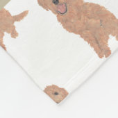 Gepersonaliseerde Abrit Red Golden Doodle Fleece Deken (Hoek)