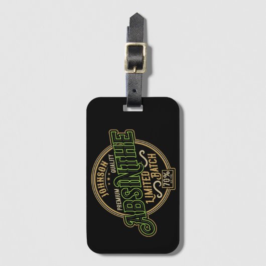Gepersonaliseerde Absinthe Herbal Spirit Liquor La Bagagelabel (Voorkant (verticaal))