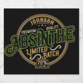 Gepersonaliseerde Absinthe Herbal Spirit Liquor La Bier Etiket (Enkel label)