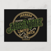 Gepersonaliseerde Absinthe Herbal Spirit Liquor La Briefkaart (Voorkant)