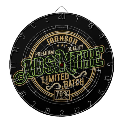 Gepersonaliseerde Absinthe Herbal Spirit Liquor La Dartbord (Voorkant)
