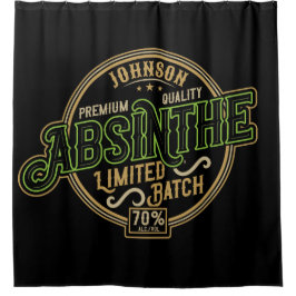 Gepersonaliseerde Absinthe Herbal Spirit Liquor La Douchegordijn
