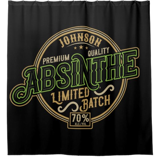 Gepersonaliseerde Absinthe Herbal Spirit Liquor La Douchegordijn (Voorkant)